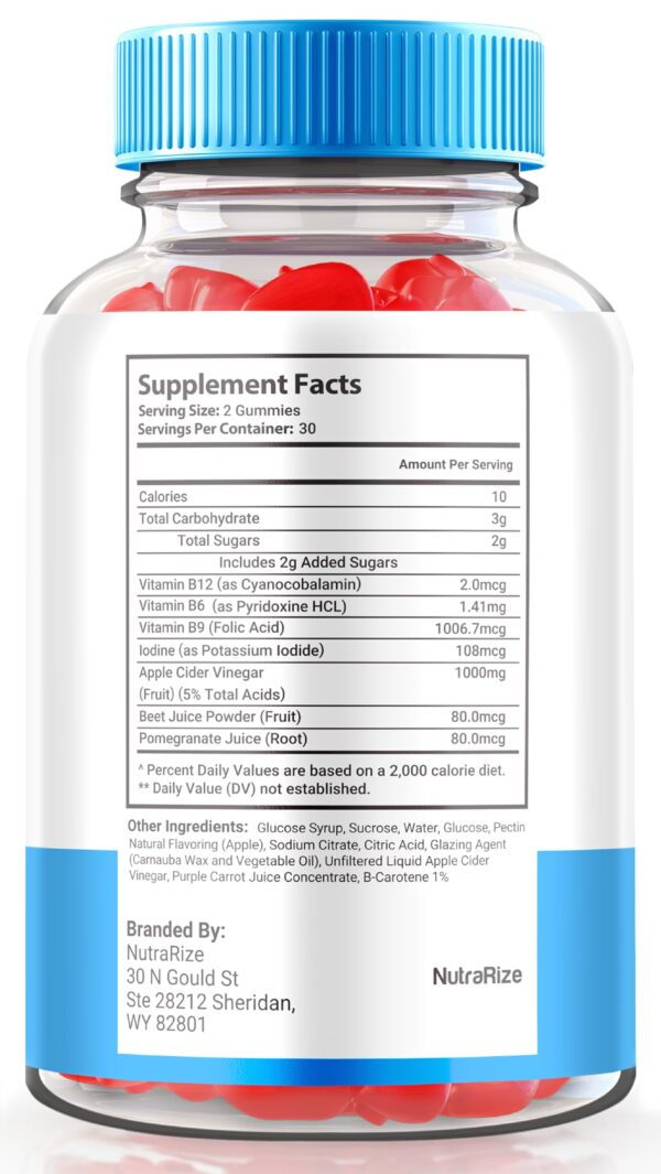 Gomitas KetoNature ACV presentación frontal del paquete