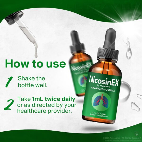 Vista lateral de Nicosinex Drops