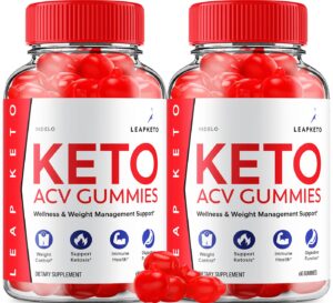 Empaque gomitas Leap Keto ACV para control de peso y cetosis