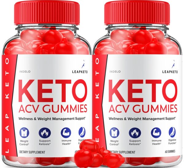 Empaque gomitas Leap Keto ACV para control de peso y cetosis