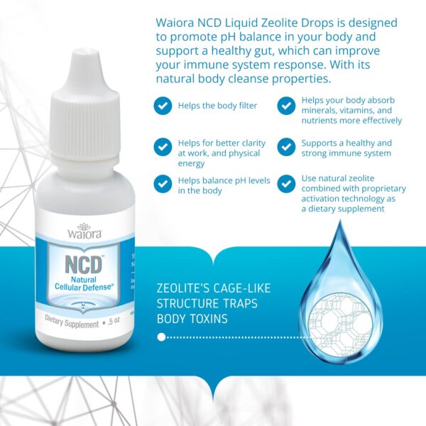Waiora NCD fórmula avanzada de gotas líquidas de zeolita natural