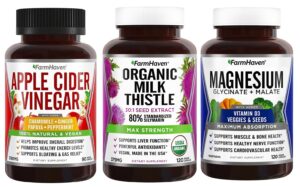 cápsulas farmhaven vinagre sidra manzana con jengibre y magnesio