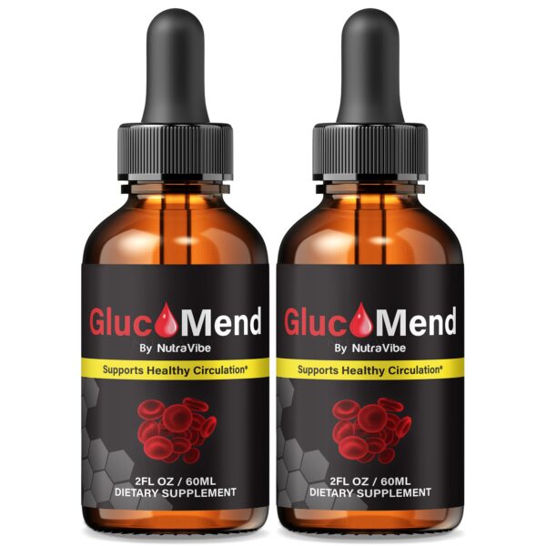 GlucoMend gotas líquidas frasco frontal