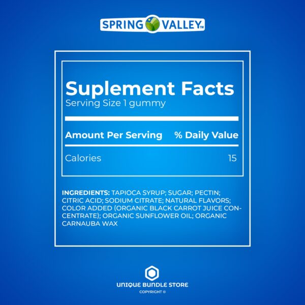 Organizador semanal para gomitas Spring Valley pack triple