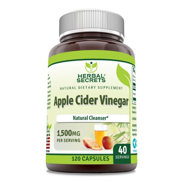 Herbal Secrets suplemento vinagre de manzana 120 cápsulas