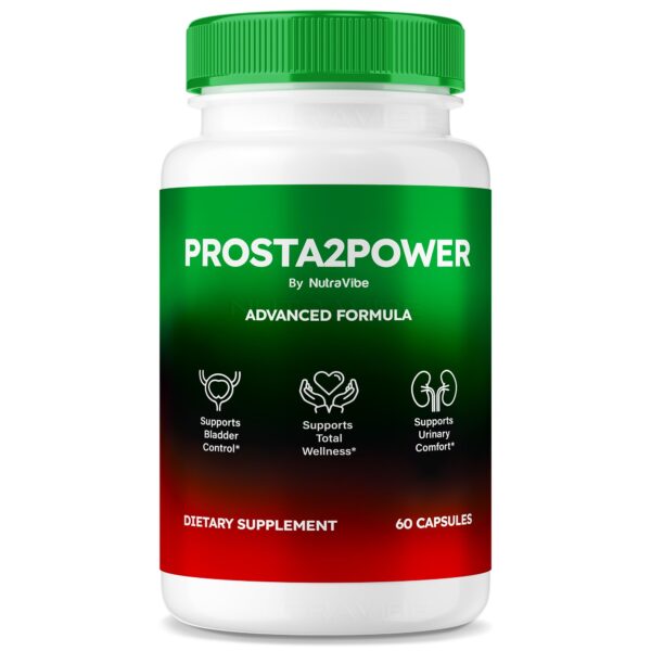 Frasco NutraVibe Prosta2Power 60 cápsulas para próstata