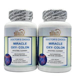 Miracle Oxy-Colon Cleanse limpiador vegano 2 botellas frontal