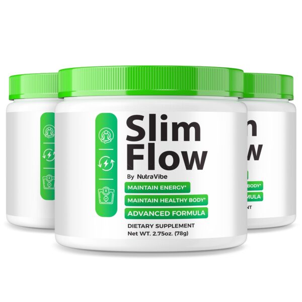 Vista frontal del envase SlimFlow Powder