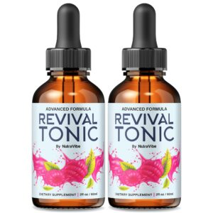 Frasco RevivalTonic Drops con etiqueta
