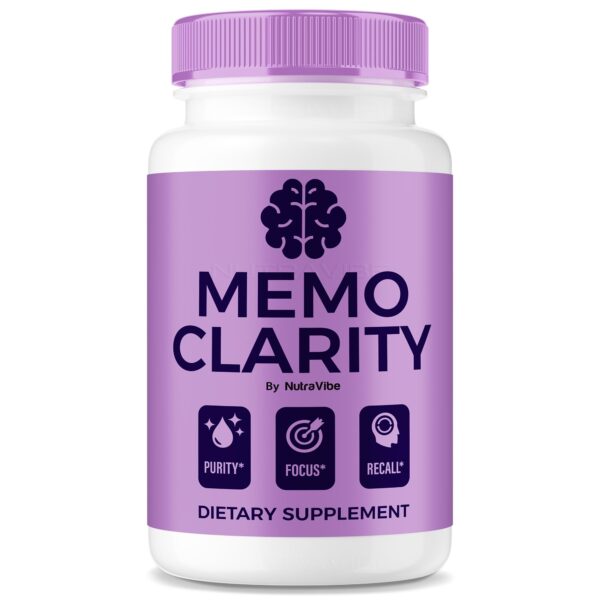 Botella Memo Clarity NutraVibe frontal