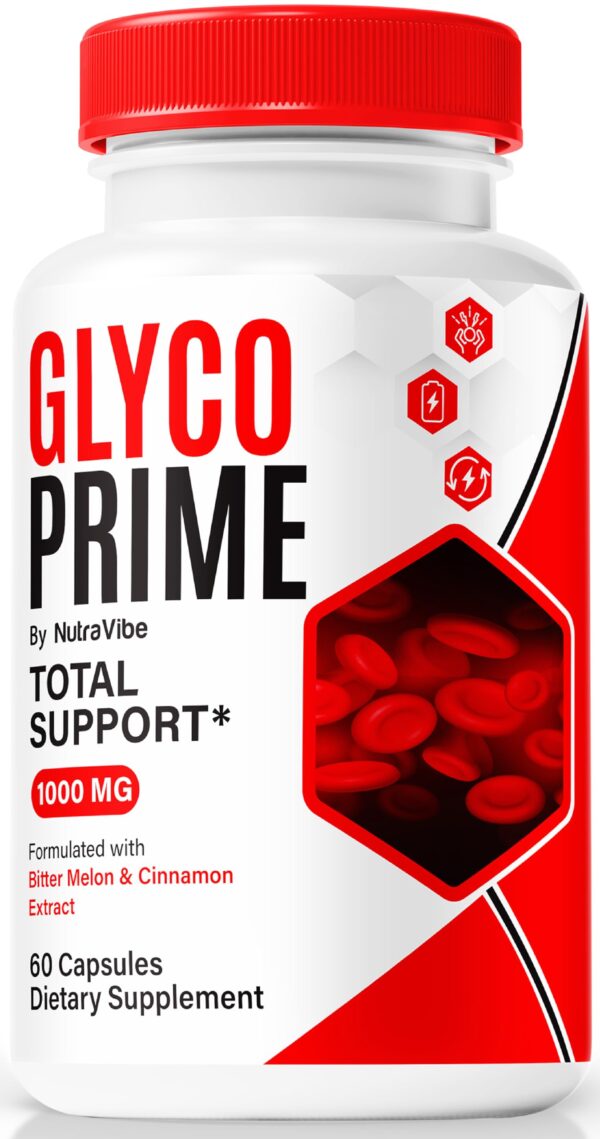 Envase cápsulas NutraVibe GlycoPrime para circulación