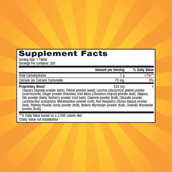 Nature's Secret Super Cleanse ingredientes de 14 hierbas