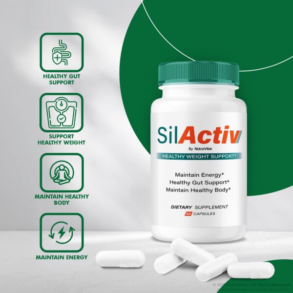 Etiqueta frontal cápsulas SilActiv NutraVibe