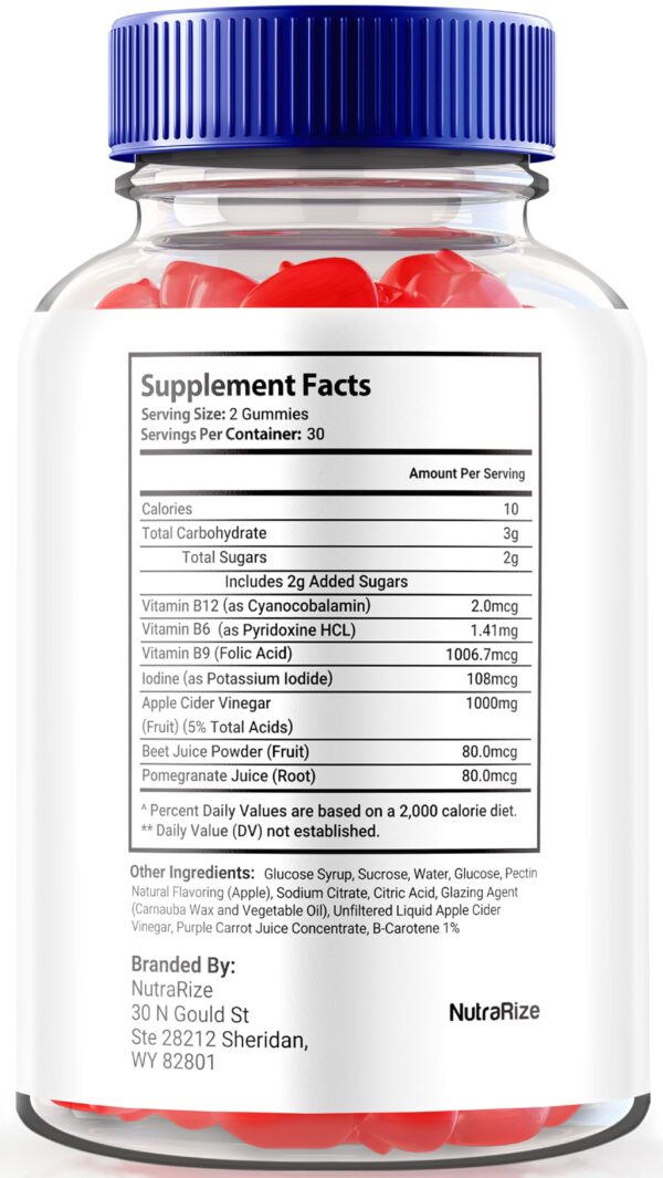 Gomitas MicroBio Keto ACV botella NutraRize frontal