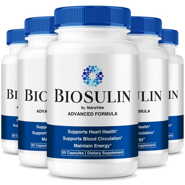 Paquete de 5 Biosulin cápsulas para apoyo diario saludable
