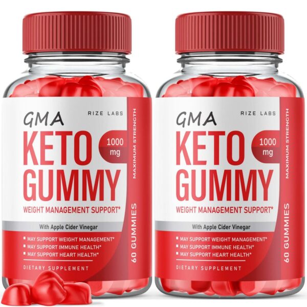 Paquete doble de gomitas keto GMA ACV para pérdida de peso