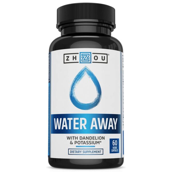 Envase cápsulas Water Away fórmula herbal Zhou