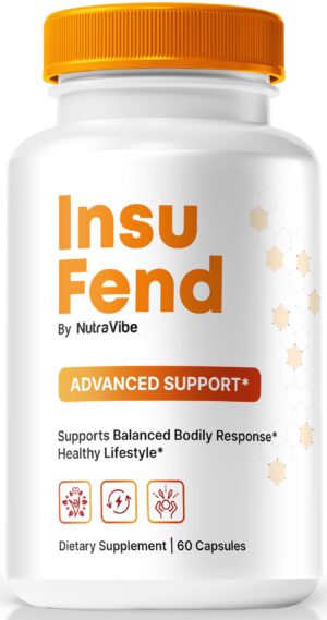 Cápsulas InsuFend NutraVibe para energía y circulación