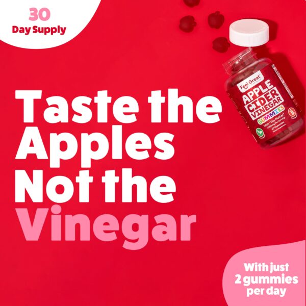 Vista lateral paquete gomitas vinagre sidra manzana ACV