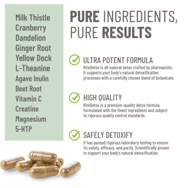 detalle caja detox 7 días apoyo función urinaria RiteDetox