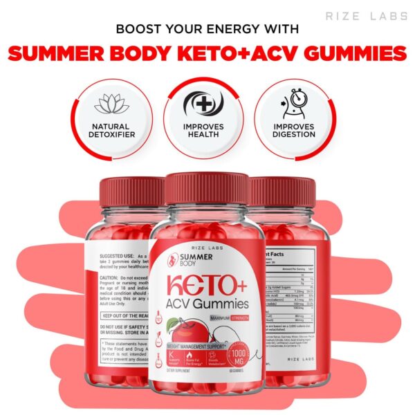 Gomitas Summer Body Keto suplemento para dieta keto