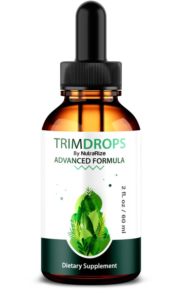 Botella NutraRize Trim Drops líquido fórmula natural 30 porciones