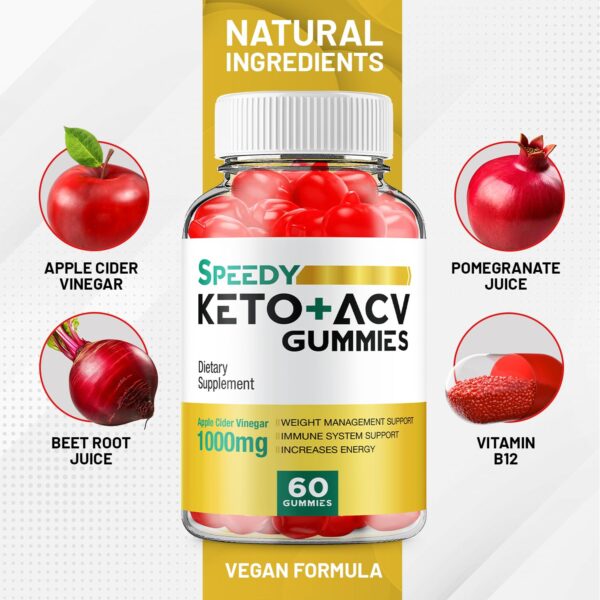 Gomitas Speedy Keto ACV vista lateral