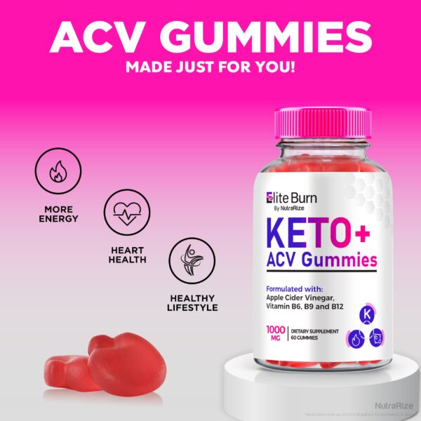 Gomitas Keto+ACV Elite Burn para máximo soporte de pérdida de peso