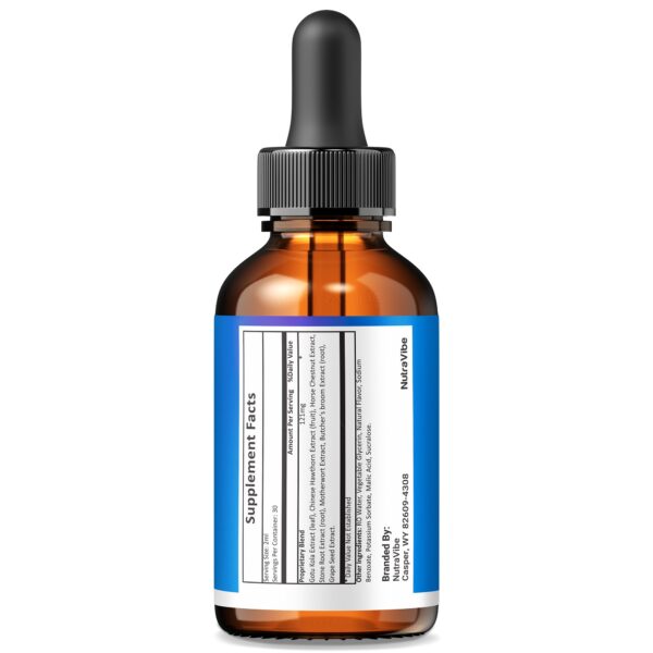 Etiqueta BurnMax Drops en la botella