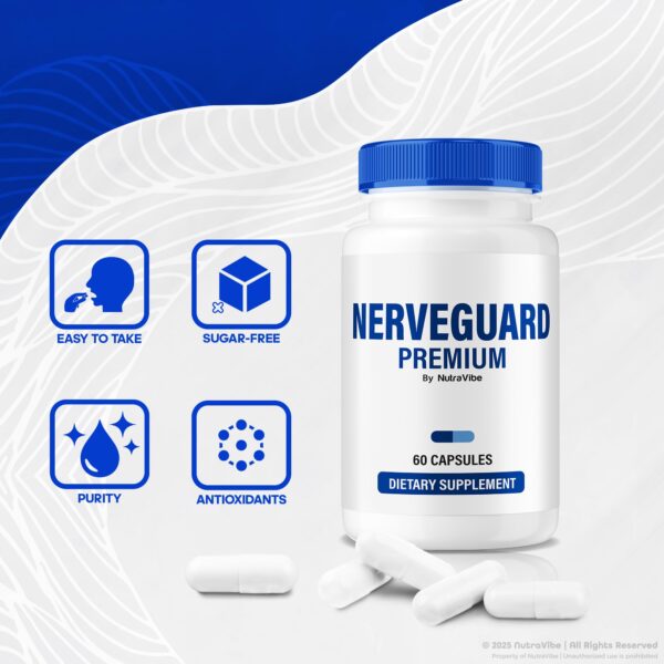 NutraVibe NerveGuard cápsulas naturales para nervios saludables y movilidad