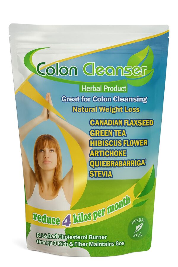 Té herbal de linaza, té verde e hibisco limpiador de colon