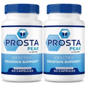 Frascos de Prosta Peak NutraVibe para apoyo prostático y bienestar