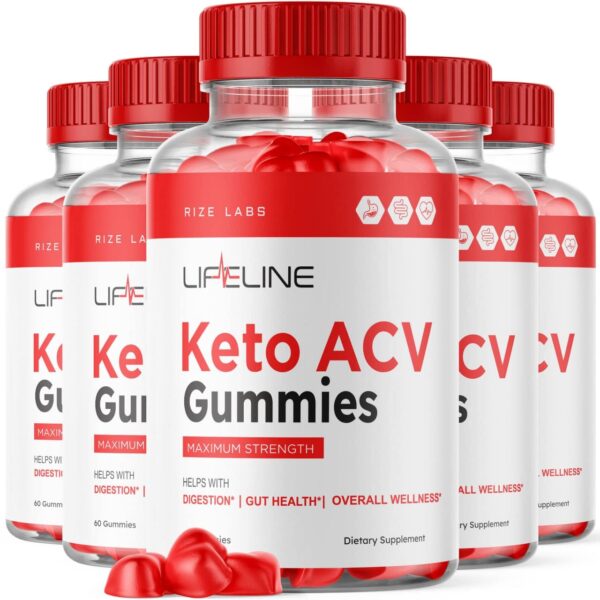 rize labs Lifeline Keto ACV gomitas vinagre sidra manzana paquete 5