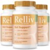 Paquete de tres frascos de suplemento digestivo Relliv