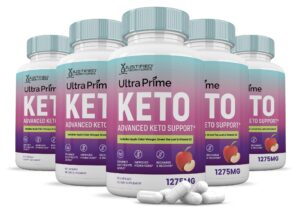 Paquete 5 frascos Ultra Prime Keto ACV Pills 60 cápsulas cada uno