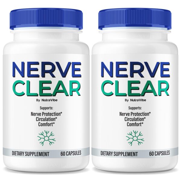 Frente del envase Nerve Clear con etiqueta