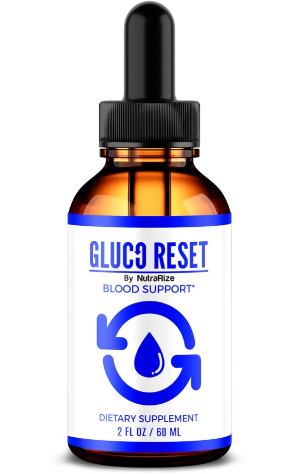 Gluco Reset gotas botella frontal salud energía