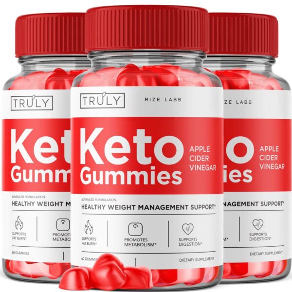 Gomitas Truly Keto ACV para control abdominal marca Rize Labs