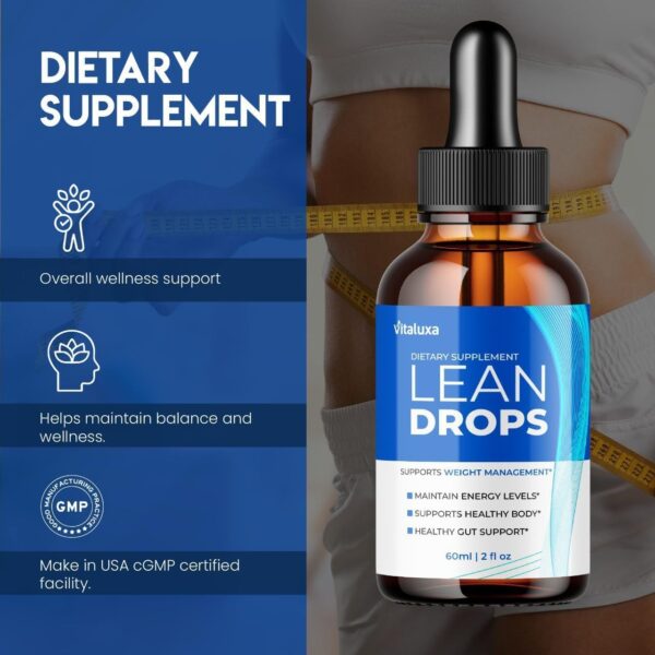 Suplemento Lean Drops ultra lean gotas líquidas con gotero