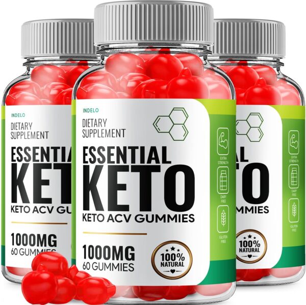 Paquete de 3 gomitas Indelo Keto ACV para control de peso