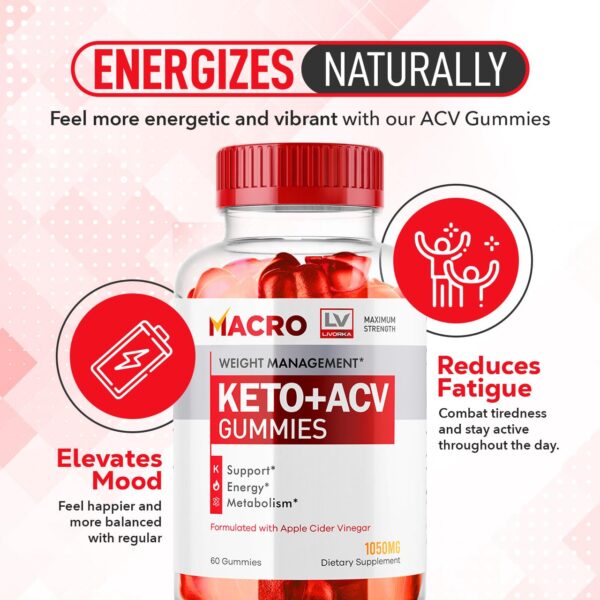Gomitas Macro Keto ACV LIVORKA en envase transparente