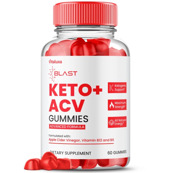 Gomitas Blast Keto ACV con máxima potencia 1000MG paquete frontal
