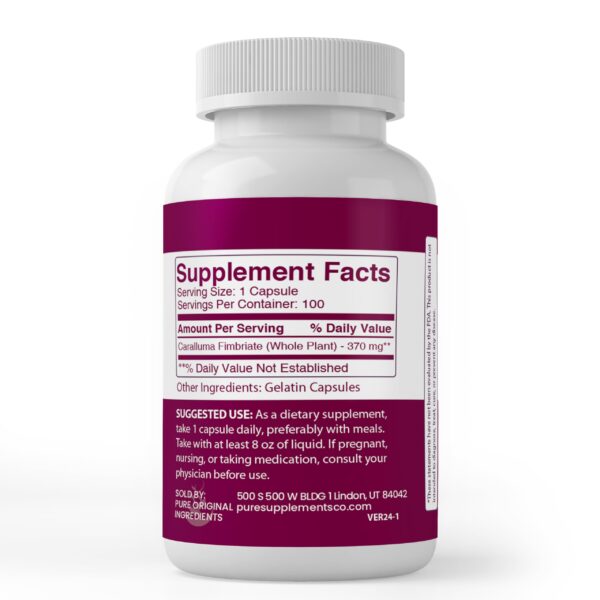 Etiqueta del producto Pure Original Ingredients