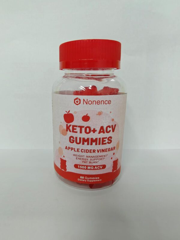 Gomitas Nonencen vinagre de sidra de manzana paquete 60 unidades rojo