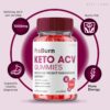 Gomitas Pro Burn Keto ACV envase lateral y lista de ingredientes