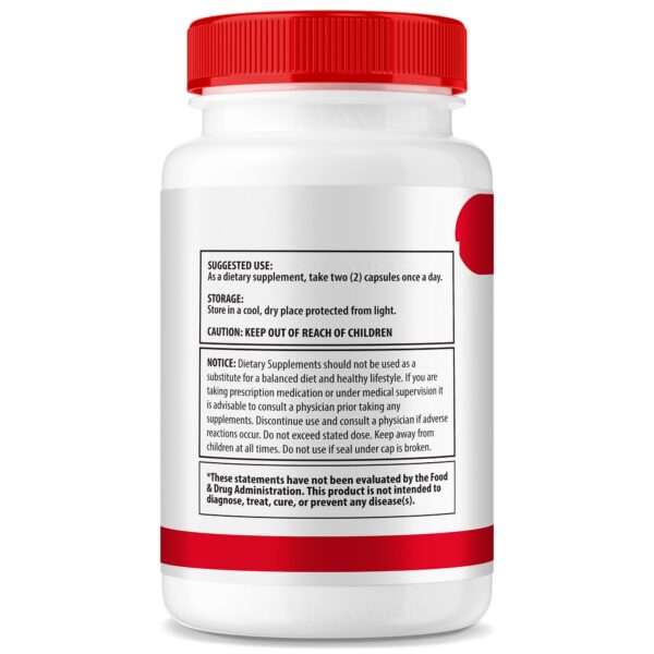 Etiqueta lateral de GlucoVive cápsulas