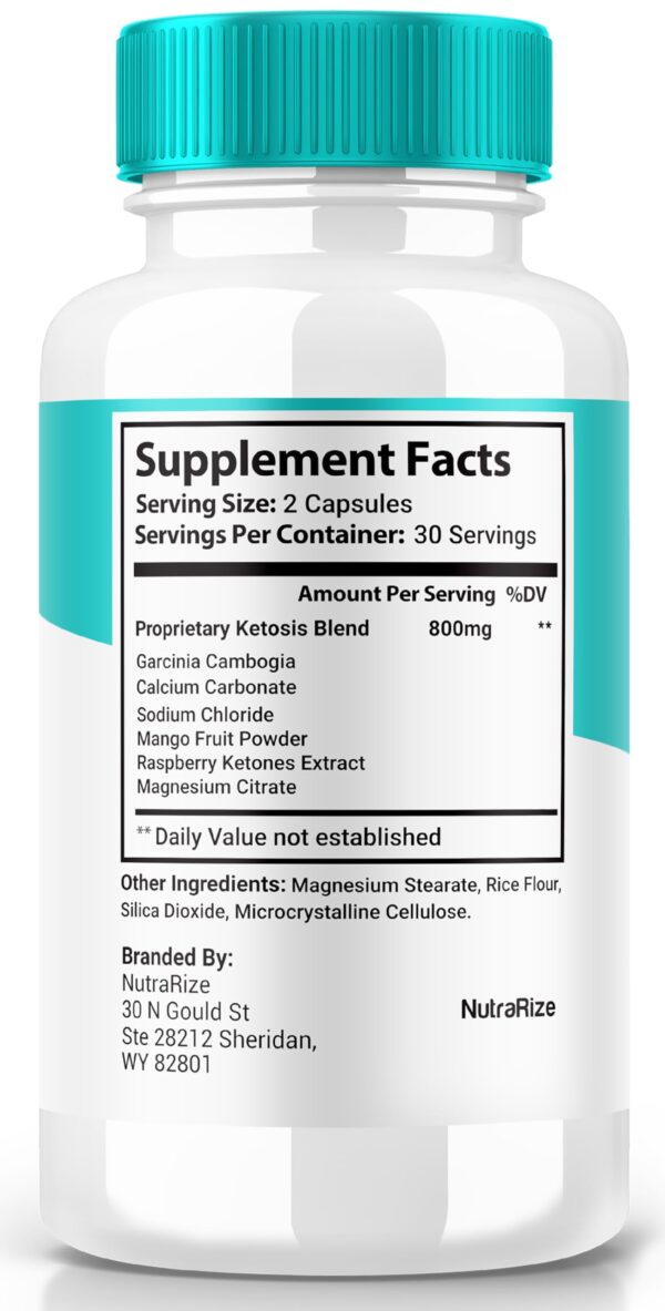 Frasco MetaBurst Keto fórmula avanzada 60 cápsulas