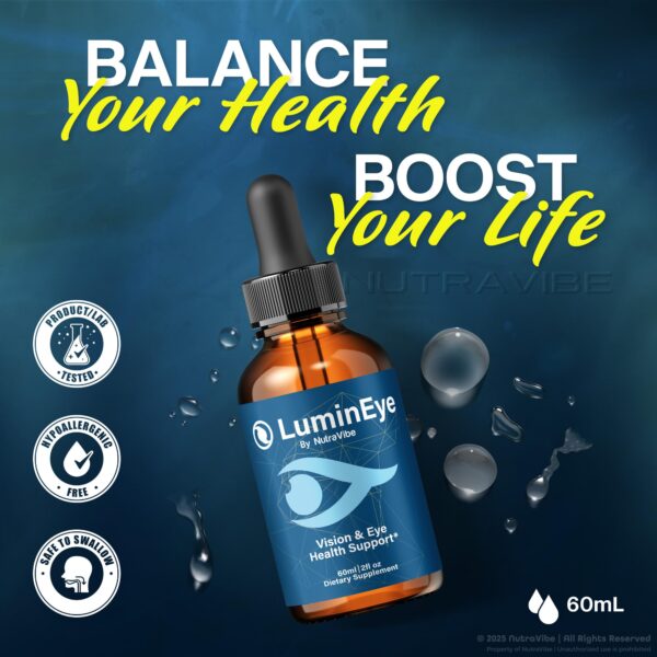 Etiqueta de LuminEye gotas sublinguales