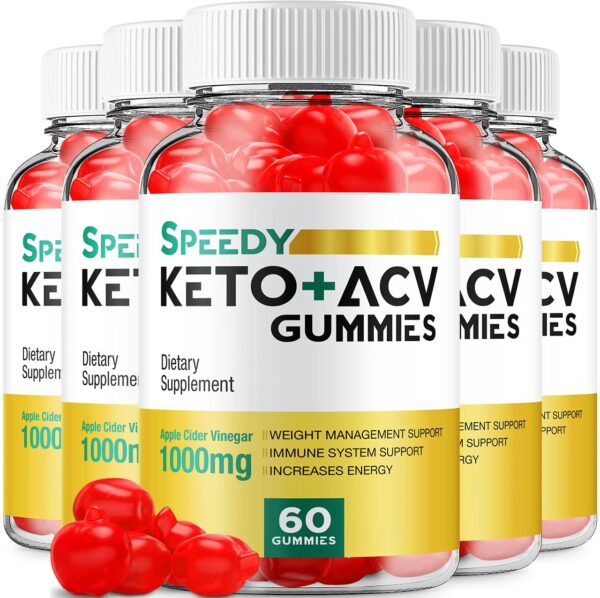 Paquete de 5 Speedy Keto ACV gomitas 300 unidades