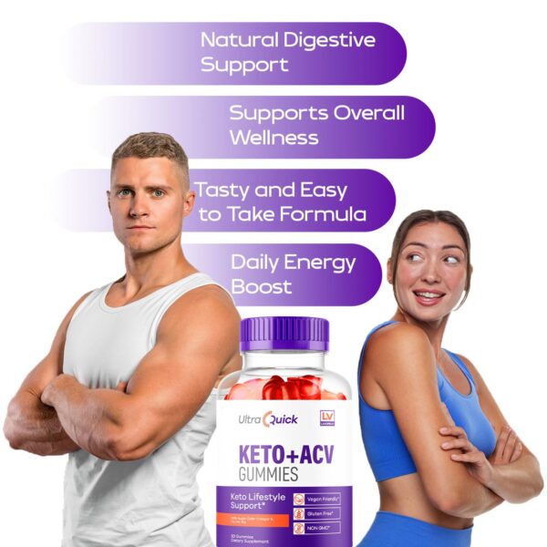 Etiqueta frontal gomitas UltraQuick Keto ACV LIVORKA